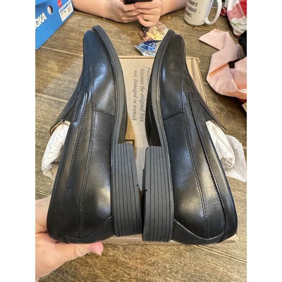 Clarks Tilden Free Slip-On Black Loafer Size 9.5 Leather - Picture 7 of 11